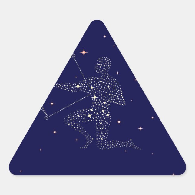 Sticker Triangulaire étoiles sagittaire (Devant)