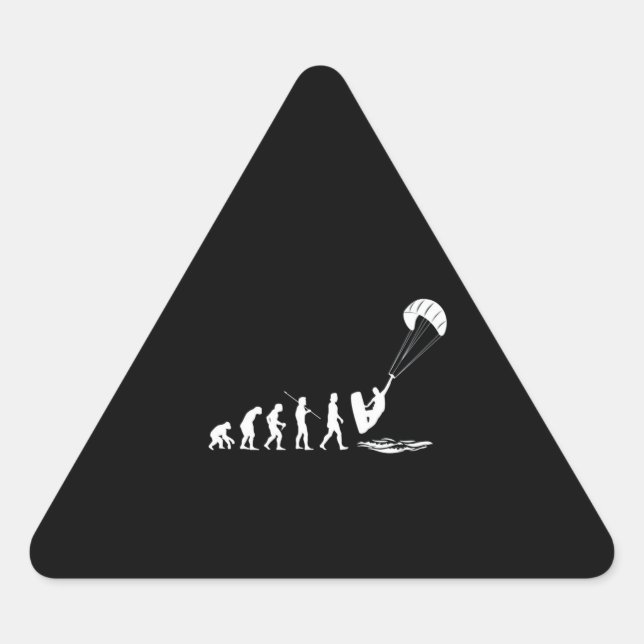 Sticker Triangulaire Evolution Of Man To Surfer (Devant)
