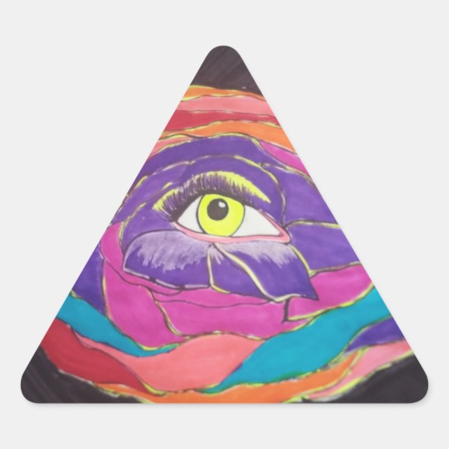 Sticker Triangulaire Excellence florissante (Devant)