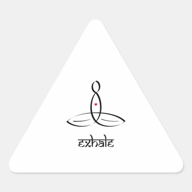Sticker Triangulaire Exhale - Style sanskrit noir (Devant)