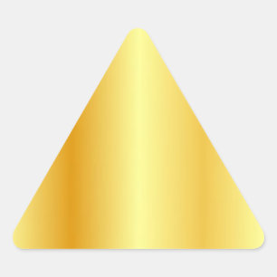 Sticker Triangulaire Faux Gold Blank Modèle Élégant Moderne Personnalis