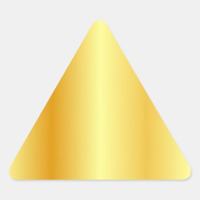Sticker Triangulaire Faux Gold Blank Modèle Élégant Moderne Personnalis (Devant)