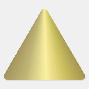 Sticker Triangulaire Faux Gold Personnalisé Blank Modèle Élégant