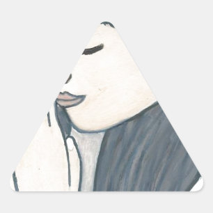 Sticker Triangulaire Femme priante