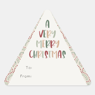 Sticker Triangulaire Festif Décontracté coloré Très Joyeux cadeau de No