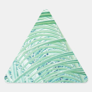 Sticker Triangulaire Feuille de palme Plante verte douce