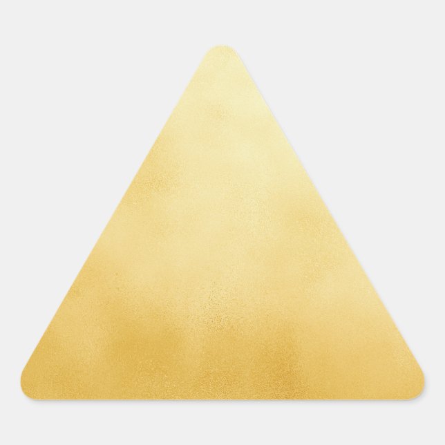 Sticker Triangulaire Feuille Dorée Faux Or (Devant)
