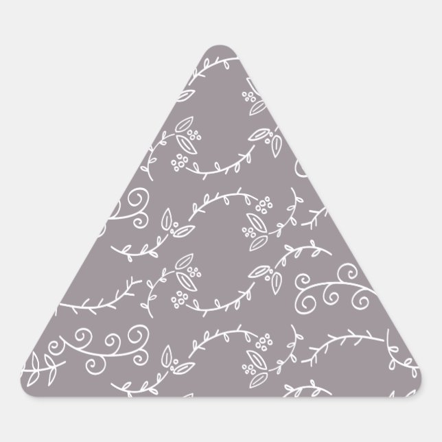 Sticker Triangulaire feuille et baies (Devant)