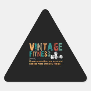 Sticker Triangulaire Fitness Lover Citation de définition de condition 