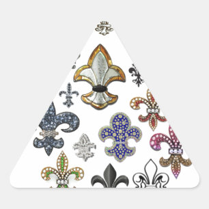 Sticker Triangulaire Fleur De Lis Flou Nouvelle Orléans Bijou Épersion