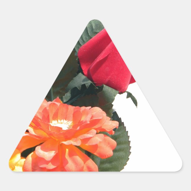 Sticker Triangulaire Fleurs multicolores (Devant)