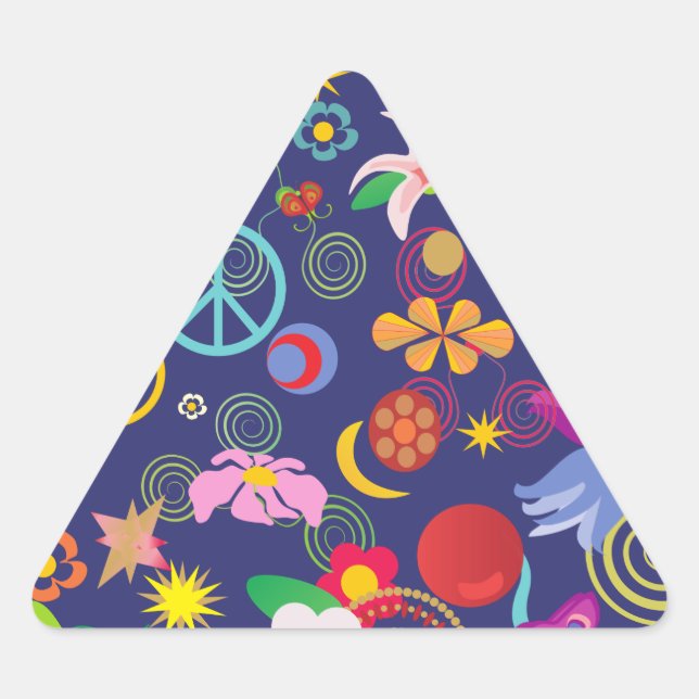 Sticker Triangulaire Floral boho (Devant)