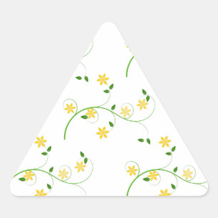 Sticker Triangulaire Flore et Fleurs