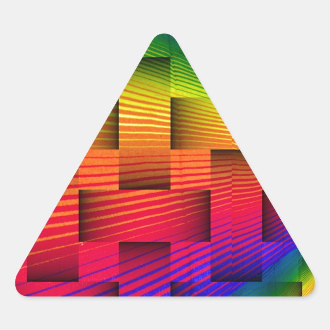 Sticker Triangulaire Flux d'amour_ (Devant)