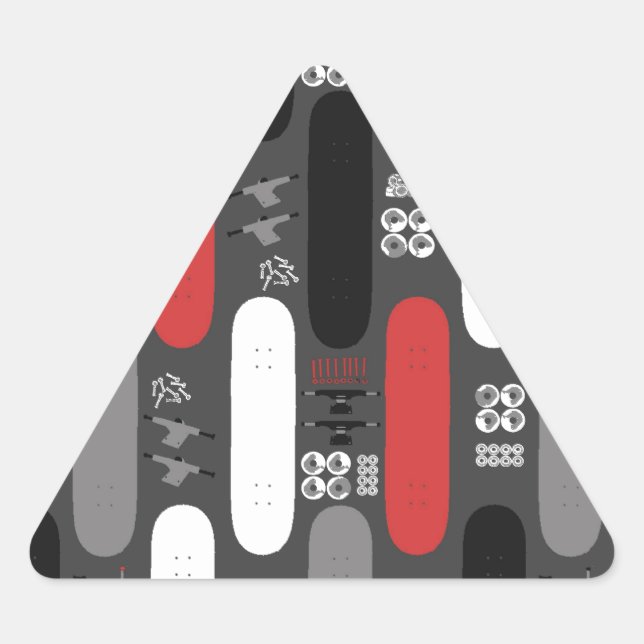 Sticker Triangulaire Folie de skateboard (GRB) (Devant)