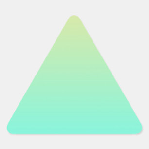 Sticker Triangulaire Fond dégradé pastel turquoise jaune