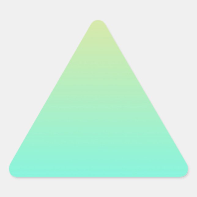 Sticker Triangulaire Fond dégradé pastel turquoise jaune (Devant)