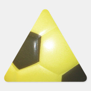 Sticker Triangulaire Football Jaune et Noir (Football)
