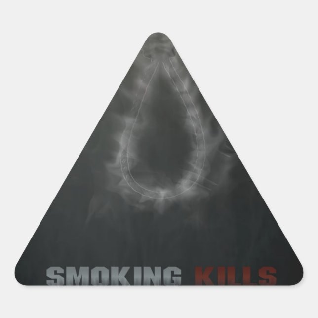 Sticker Triangulaire Fumer tue pendre la corde (Devant)