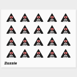 Sticker Triangulaire Funny Chihuahua Amoureux des chiens Sock Stealer