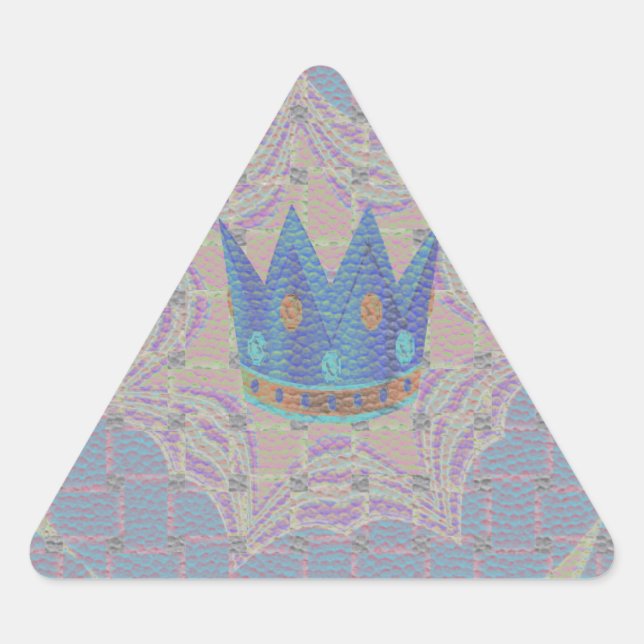 Sticker Triangulaire Gardez-le simple : Pastel Royal Clarity Motif Art (Devant)