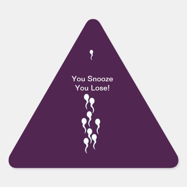 Sticker Triangulaire Gems_You Snooze You Lose ! (Devant)