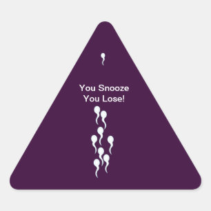 Sticker Triangulaire Gems_You Snooze You Lose !