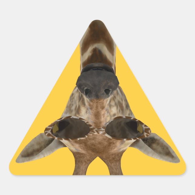 Sticker Triangulaire Giraffe Incognito (Devant)