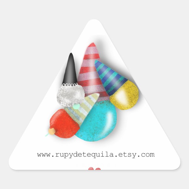 Sticker Triangulaire Glace à la fraise (Devant)
