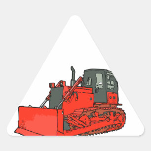 Sticker Triangulaire Grand bouteur rouge