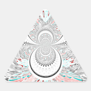 Sticker Triangulaire Gris Kaleidoscope Art