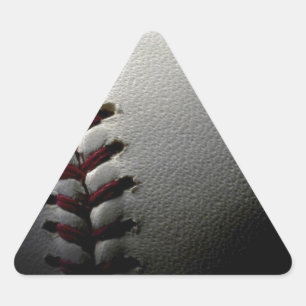 Sticker Triangulaire Gros plan de base-ball