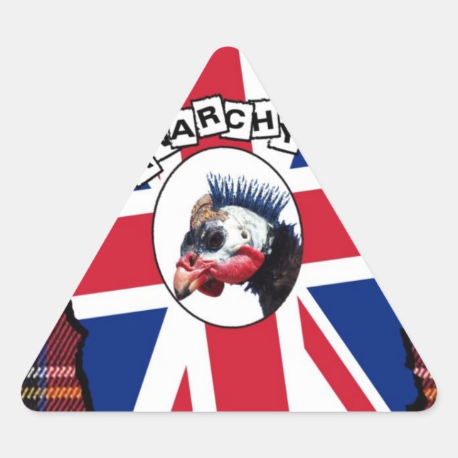 Sticker Triangulaire Guineafowl punk (Devant)