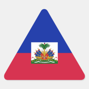 Sticker Triangulaire Haïti - Drapeau haïtien