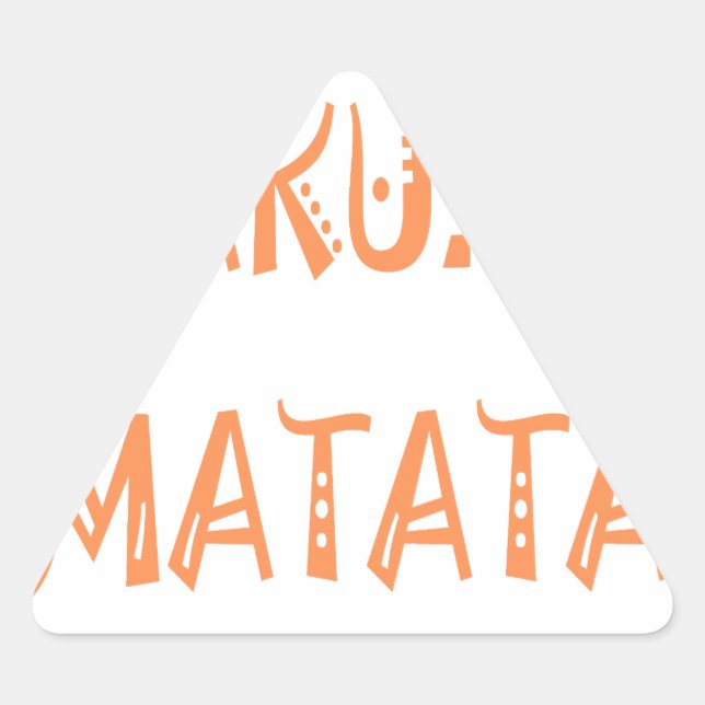 Sticker Triangulaire Hakuna Matata - Art Tribal Africain (Devant)