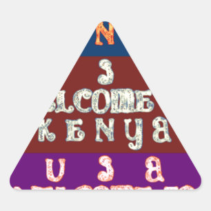 Sticker Triangulaire Hakuna Matata Bienvenue au Kenya.png