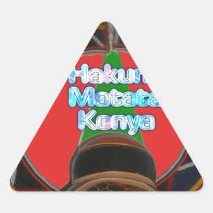 Sticker Triangulaire Hakuna Matata Kenya Impression d'art