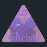 Sticker Triangulaire Hakuna Matata Merry Christmas Love Design.jpg<br><div class="desc">Hakuna Matata Merry Christmas Love Design Beautiful purple color design with a wonderful blue heart and a ting of glitter in the background. One of the special latest Hakuna Matata design this wonderful Christmas season and the amazing wonderful season. Share the love of Christmas with this personalized Hakuna Matata original...</div>