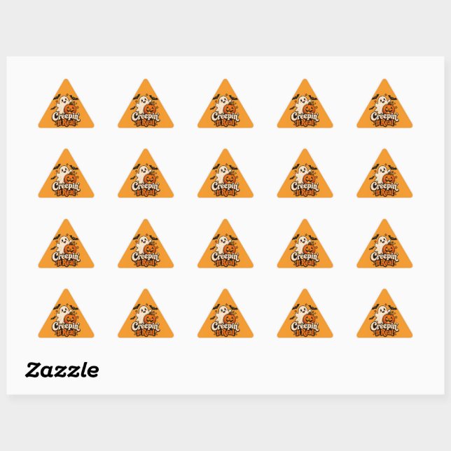 Sticker Triangulaire Halloween (Feuille)