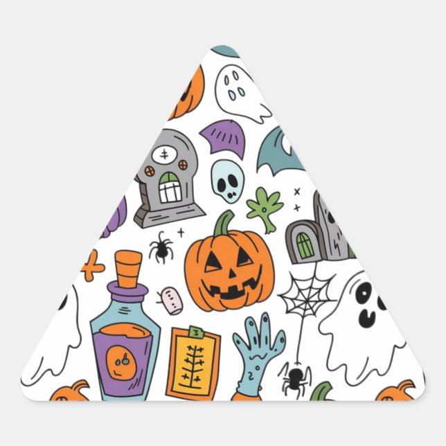 Sticker Triangulaire Halloween (Devant)