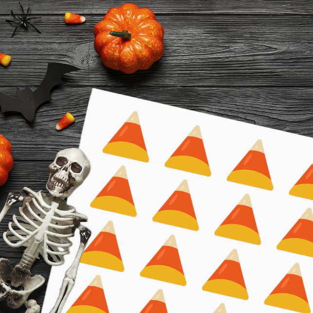 Sticker Triangulaire Halloween Candy Corn (Créateur téléchargé)