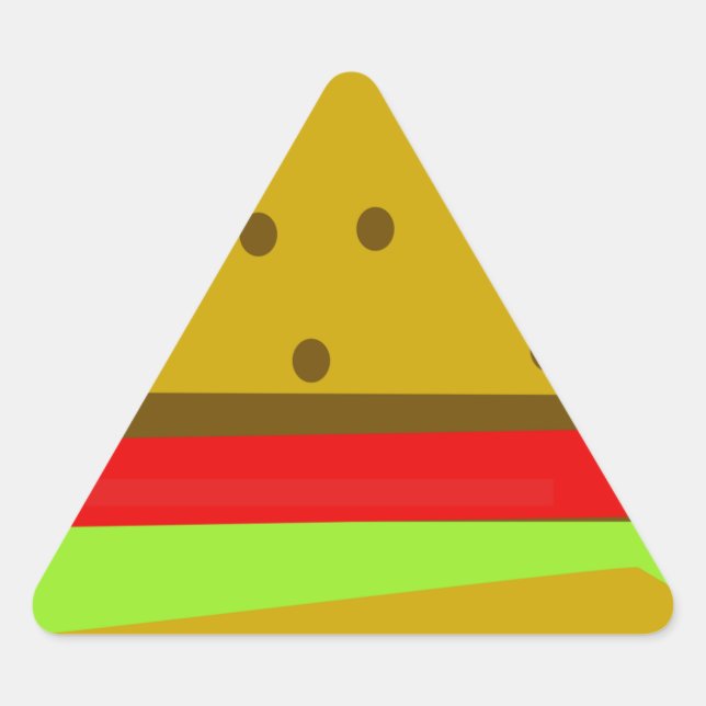 Sticker Triangulaire hamburger restauration restauration rapide burger (Devant)
