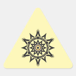 Sticker Triangulaire Harmonie éternelle Mandala — Géométrie divine en o