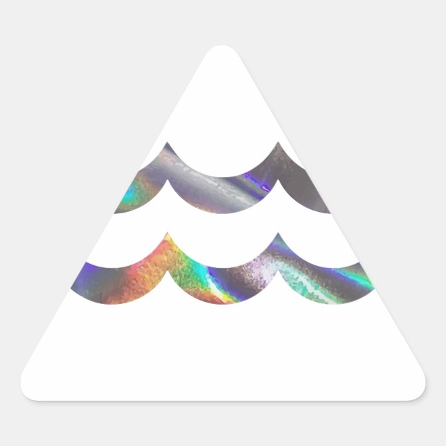 Sticker Triangulaire hologramme Aquarius (Devant)