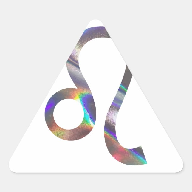 Sticker Triangulaire hologramme Leo (Devant)