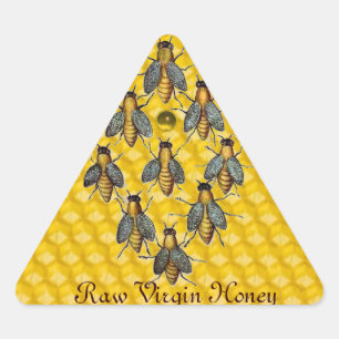 STICKER TRIANGULAIRE HONEY BEES / BEEKEEPER BEEKEEPER TRIANGLE