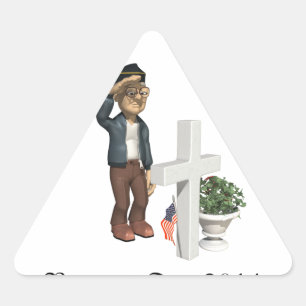 Sticker Triangulaire honorer nos anciens combattants -