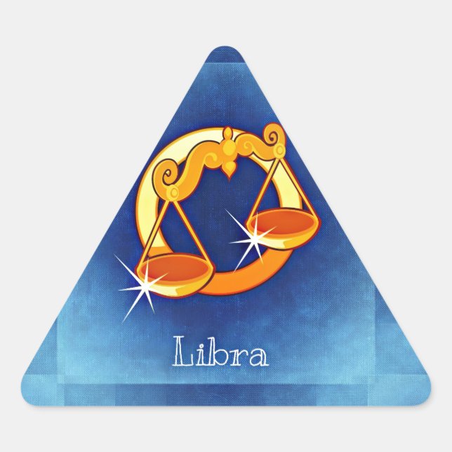 Sticker Triangulaire horoscope de libra (Devant)