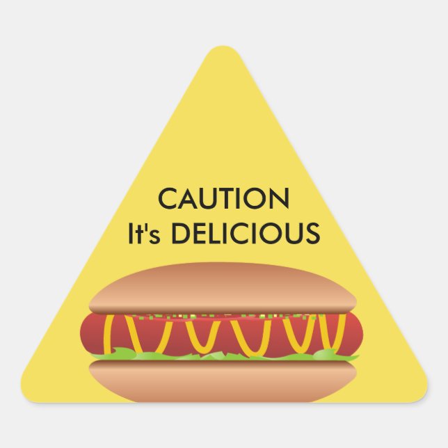 Sticker Triangulaire Hotdog picture (Devant)