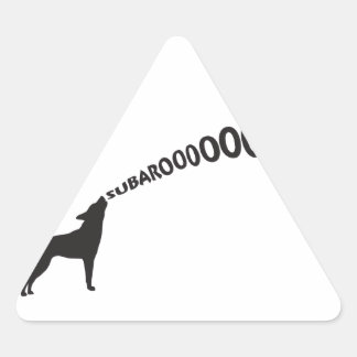 Sticker Triangulaire Howling Subaru Chien